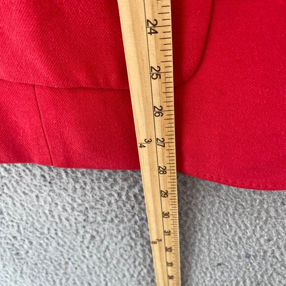 Talbots Blazer Womens 14W Plus Aberdeen Red Knit Stretch Button Pockets Office - Picture 8 of 9
